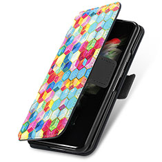 Coque Portefeuille Motif Fantaisie Livre Cuir Etui Clapet S02D pour Samsung Galaxy Z Fold4 5G Mixte