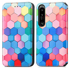 Coque Portefeuille Motif Fantaisie Livre Cuir Etui Clapet S02D pour Sony Xperia 1 IV SO-51C Colorful