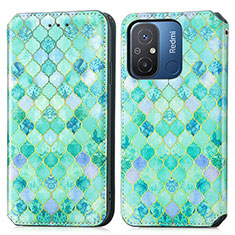 Coque Portefeuille Motif Fantaisie Livre Cuir Etui Clapet S02D pour Xiaomi Redmi 11A 4G Vert