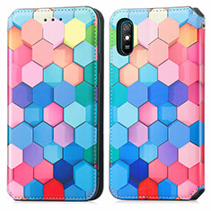 Coque Portefeuille Motif Fantaisie Livre Cuir Etui Clapet S02D pour Xiaomi Redmi 9i Colorful