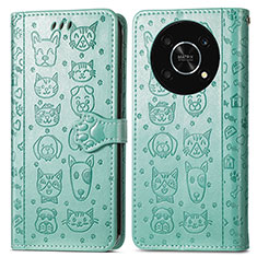 Coque Portefeuille Motif Fantaisie Livre Cuir Etui Clapet S03D pour Huawei Enjoy 50 Pro Vert