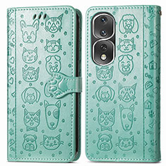 Coque Portefeuille Motif Fantaisie Livre Cuir Etui Clapet S03D pour Huawei Honor 80 Pro 5G Vert