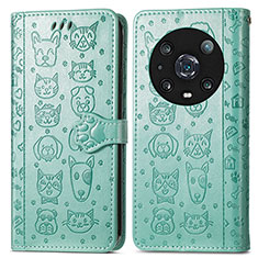 Coque Portefeuille Motif Fantaisie Livre Cuir Etui Clapet S03D pour Huawei Honor Magic4 Pro 5G Vert