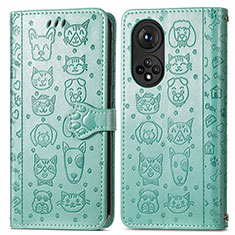 Coque Portefeuille Motif Fantaisie Livre Cuir Etui Clapet S03D pour Huawei Nova 9 Pro Vert