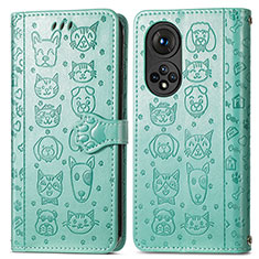 Coque Portefeuille Motif Fantaisie Livre Cuir Etui Clapet S03D pour Huawei Nova 9 Vert