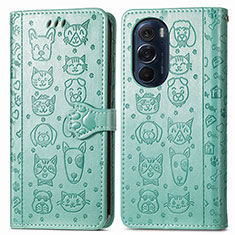 Coque Portefeuille Motif Fantaisie Livre Cuir Etui Clapet S03D pour Motorola Moto Edge 30 Pro 5G Vert