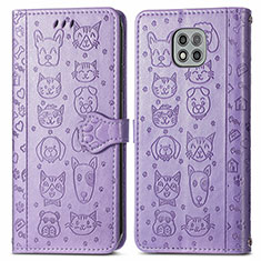 Coque Portefeuille Motif Fantaisie Livre Cuir Etui Clapet S03D pour Motorola Moto G Power (2021) Violet