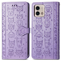 Coque Portefeuille Motif Fantaisie Livre Cuir Etui Clapet S03D pour Motorola Moto G Stylus (2023) 4G Violet