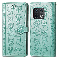 Coque Portefeuille Motif Fantaisie Livre Cuir Etui Clapet S03D pour OnePlus 10 Pro 5G Vert