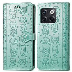 Coque Portefeuille Motif Fantaisie Livre Cuir Etui Clapet S03D pour OnePlus 10T 5G Vert