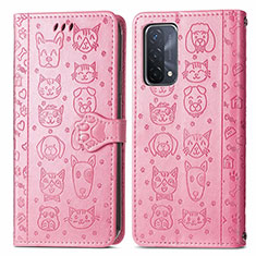 Coque Portefeuille Motif Fantaisie Livre Cuir Etui Clapet S03D pour OnePlus Nord N200 5G Rose