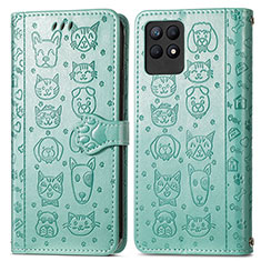 Coque Portefeuille Motif Fantaisie Livre Cuir Etui Clapet S03D pour Realme 8i Vert