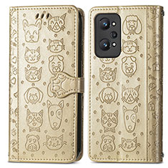 Coque Portefeuille Motif Fantaisie Livre Cuir Etui Clapet S03D pour Realme GT Neo 3T 5G Or