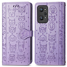 Coque Portefeuille Motif Fantaisie Livre Cuir Etui Clapet S03D pour Realme GT Neo 3T 5G Violet