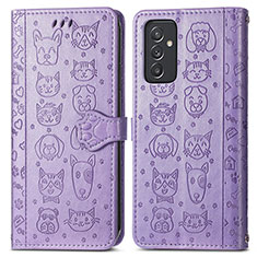 Coque Portefeuille Motif Fantaisie Livre Cuir Etui Clapet S03D pour Samsung Galaxy A05s Violet