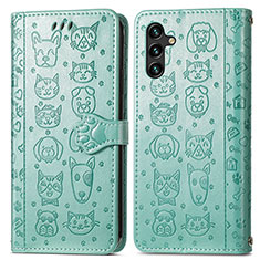 Coque Portefeuille Motif Fantaisie Livre Cuir Etui Clapet S03D pour Samsung Galaxy A13 5G Vert