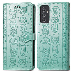 Coque Portefeuille Motif Fantaisie Livre Cuir Etui Clapet S03D pour Samsung Galaxy A15 5G Vert