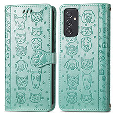 Coque Portefeuille Motif Fantaisie Livre Cuir Etui Clapet S03D pour Samsung Galaxy A24 4G Vert