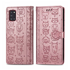 Coque Portefeuille Motif Fantaisie Livre Cuir Etui Clapet S03D pour Samsung Galaxy A31 Rose