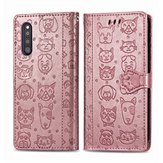 Coque Portefeuille Motif Fantaisie Livre Cuir Etui Clapet S03D pour Samsung Galaxy A41 SC-41A Rose