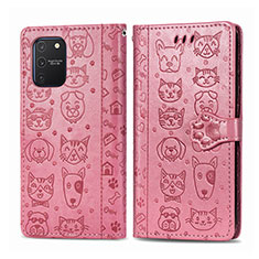 Coque Portefeuille Motif Fantaisie Livre Cuir Etui Clapet S03D pour Samsung Galaxy A91 Or Rose