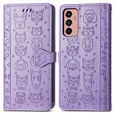 Coque Portefeuille Motif Fantaisie Livre Cuir Etui Clapet S03D pour Samsung Galaxy F13 4G Violet