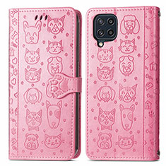 Coque Portefeuille Motif Fantaisie Livre Cuir Etui Clapet S03D pour Samsung Galaxy M32 4G Or Rose