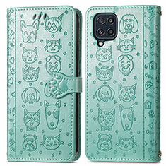 Coque Portefeuille Motif Fantaisie Livre Cuir Etui Clapet S03D pour Samsung Galaxy M32 4G Vert