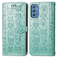 Coque Portefeuille Motif Fantaisie Livre Cuir Etui Clapet S03D pour Samsung Galaxy M52 5G Vert