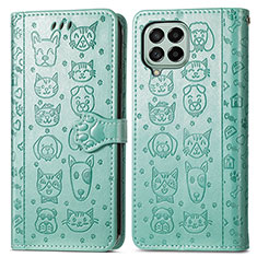 Coque Portefeuille Motif Fantaisie Livre Cuir Etui Clapet S03D pour Samsung Galaxy M53 5G Vert