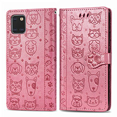 Coque Portefeuille Motif Fantaisie Livre Cuir Etui Clapet S03D pour Samsung Galaxy M60s Or Rose