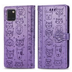 Coque Portefeuille Motif Fantaisie Livre Cuir Etui Clapet S03D pour Samsung Galaxy M60s Violet