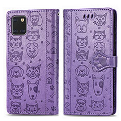 Coque Portefeuille Motif Fantaisie Livre Cuir Etui Clapet S03D pour Samsung Galaxy Note 10 Lite Violet