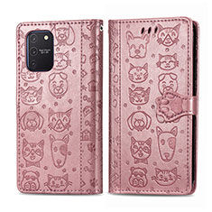 Coque Portefeuille Motif Fantaisie Livre Cuir Etui Clapet S03D pour Samsung Galaxy S10 Lite Rose