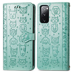 Coque Portefeuille Motif Fantaisie Livre Cuir Etui Clapet S03D pour Samsung Galaxy S20 FE 4G Vert