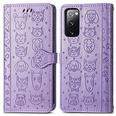 Coque Portefeuille Motif Fantaisie Livre Cuir Etui Clapet S03D pour Samsung Galaxy S20 FE 5G Violet