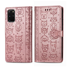 Coque Portefeuille Motif Fantaisie Livre Cuir Etui Clapet S03D pour Samsung Galaxy S20 Plus Rose