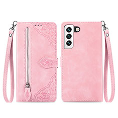 Coque Portefeuille Motif Fantaisie Livre Cuir Etui Clapet S03D pour Samsung Galaxy S21 Plus 5G Or Rose