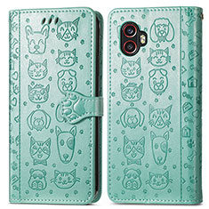 Coque Portefeuille Motif Fantaisie Livre Cuir Etui Clapet S03D pour Samsung Galaxy XCover 6 Pro 5G Vert