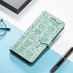 Coque Portefeuille Motif Fantaisie Livre Cuir Etui Clapet S03D pour Sony Xperia 1 IV Vert