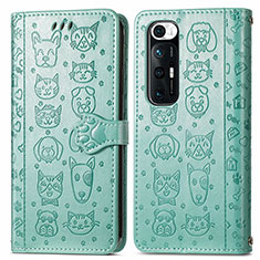 Coque Portefeuille Motif Fantaisie Livre Cuir Etui Clapet S03D pour Xiaomi Mi 10S 5G Vert