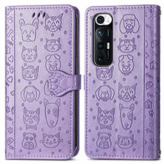 Coque Portefeuille Motif Fantaisie Livre Cuir Etui Clapet S03D pour Xiaomi Mi 10S 5G Violet