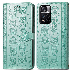 Coque Portefeuille Motif Fantaisie Livre Cuir Etui Clapet S03D pour Xiaomi Mi 11i 5G (2022) Vert