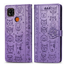 Coque Portefeuille Motif Fantaisie Livre Cuir Etui Clapet S03D pour Xiaomi POCO C31 Violet