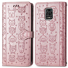 Coque Portefeuille Motif Fantaisie Livre Cuir Etui Clapet S03D pour Xiaomi Poco M2 Pro Or Rose