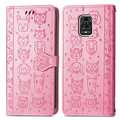 Coque Portefeuille Motif Fantaisie Livre Cuir Etui Clapet S03D pour Xiaomi Poco M2 Pro Rose