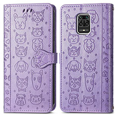 Coque Portefeuille Motif Fantaisie Livre Cuir Etui Clapet S03D pour Xiaomi Poco M2 Pro Violet