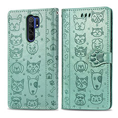 Coque Portefeuille Motif Fantaisie Livre Cuir Etui Clapet S03D pour Xiaomi Poco M2 Vert