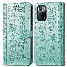 Coque Portefeuille Motif Fantaisie Livre Cuir Etui Clapet S03D pour Xiaomi Poco X3 GT 5G Vert