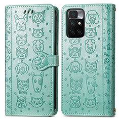 Coque Portefeuille Motif Fantaisie Livre Cuir Etui Clapet S03D pour Xiaomi Redmi 10 (2022) Vert